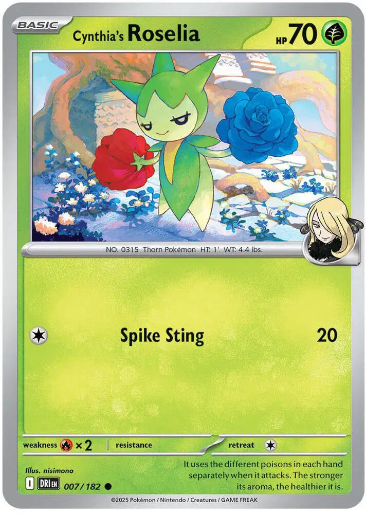 Cynthia's Roselia Pokemon • Common • 007/182