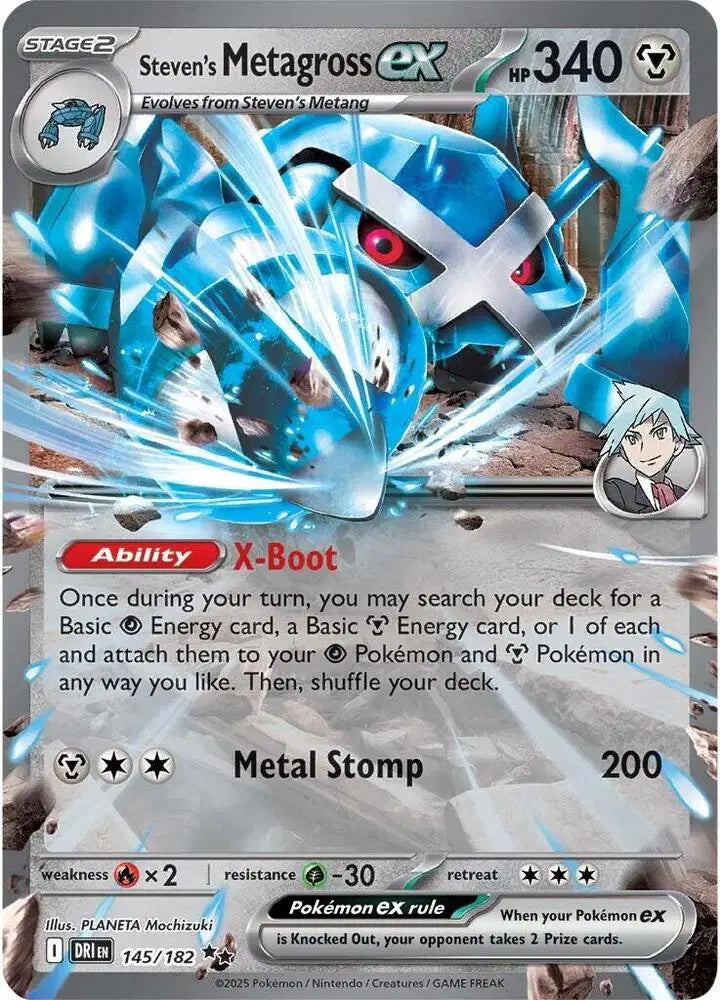 Steven's Metagross ex Pokemon • Double Rare • 145/182