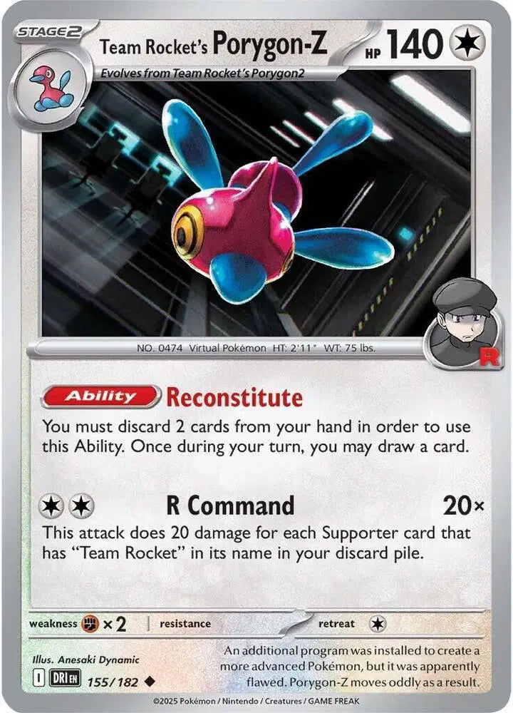 Team Rocket's Porygon-Z Pokemon • Uncommon • 155/182