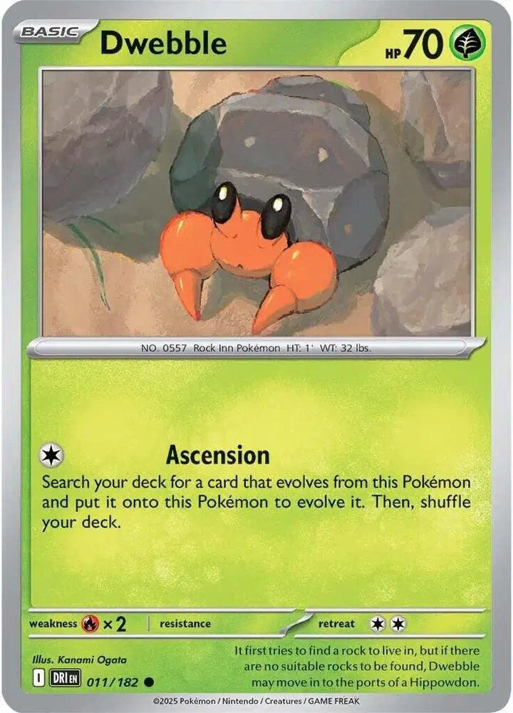 Dwebble Pokemon • Common • 011/182