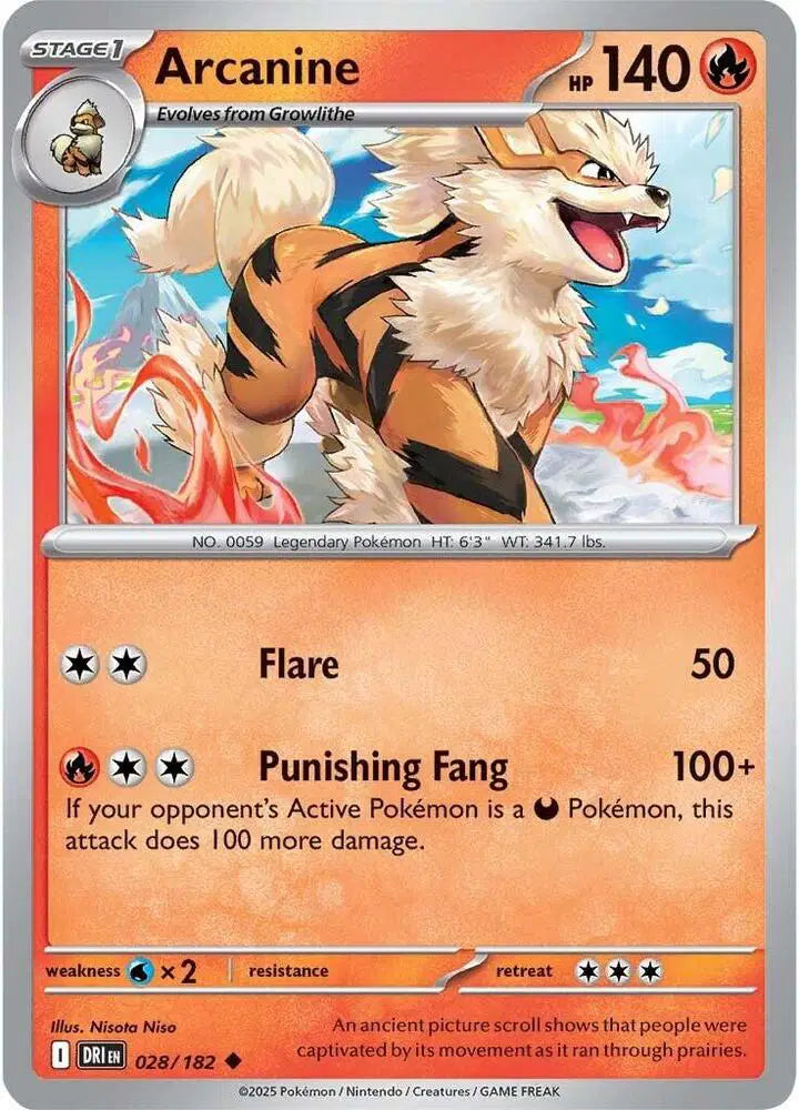 Arcanine Pokemon • Uncommon • 028/182