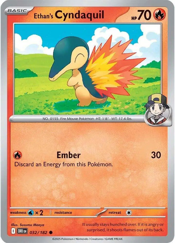 Ethan's Cyndaquil Pokemon • Common • 032/182