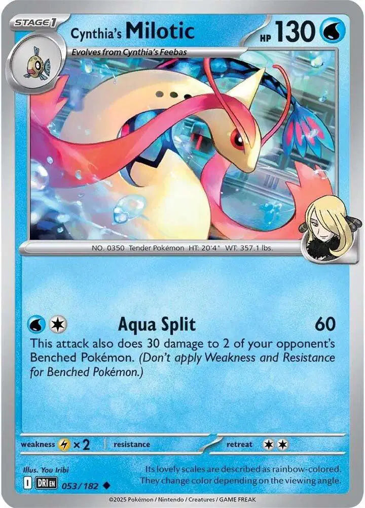 Cynthia's Milotic Pokemon • Uncommon • 053/182