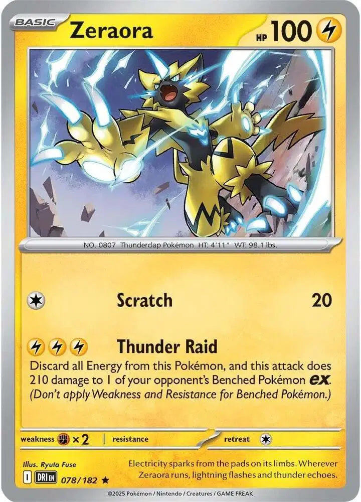 Zeraora Pokemon • Rare • 078/182