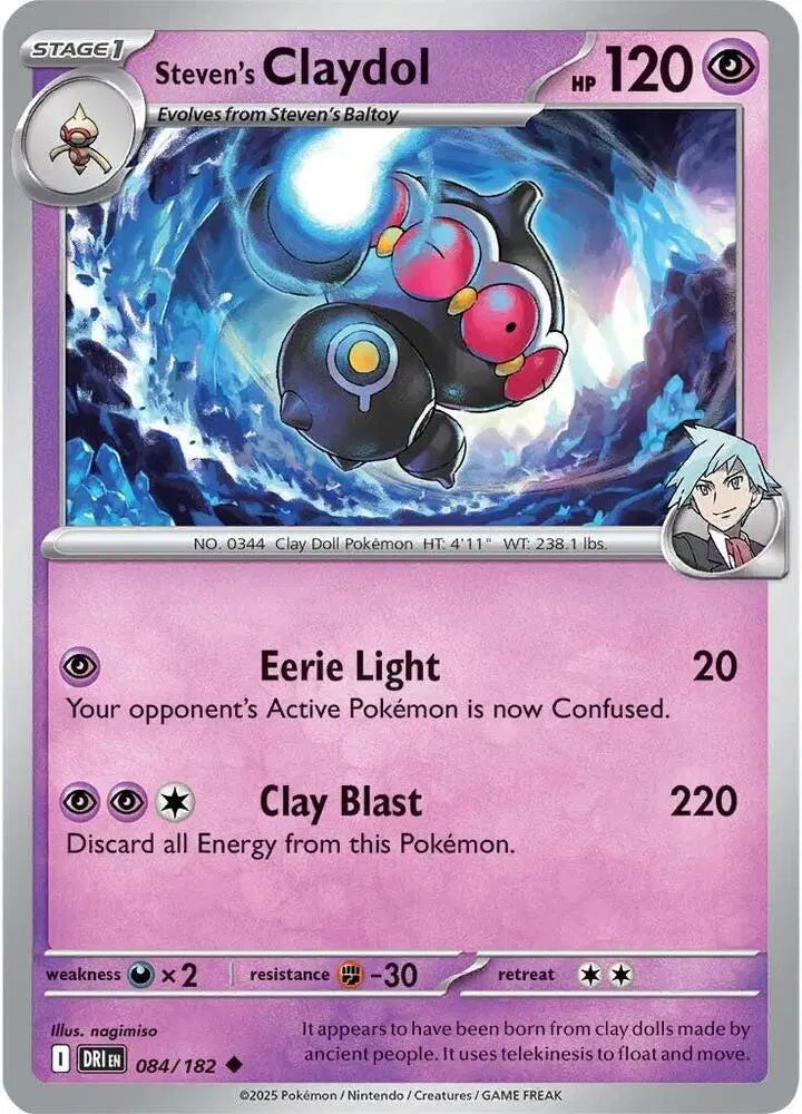 Steven's Claydol Pokemon • Uncommon • 084/182