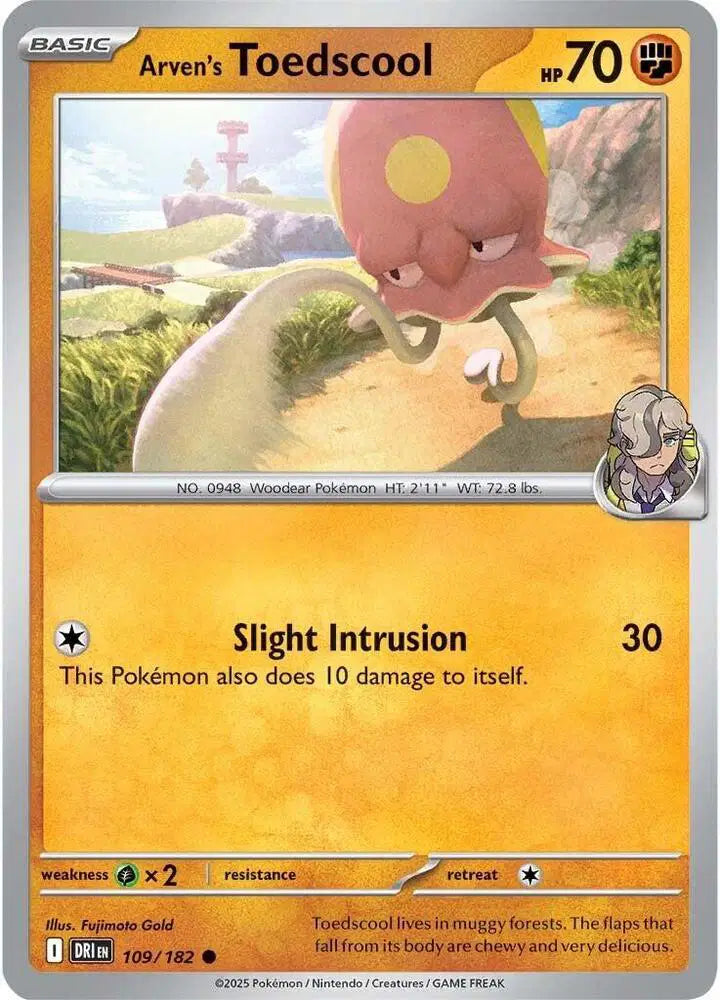 Arven's Toedscool Pokemon • Common • 109/182