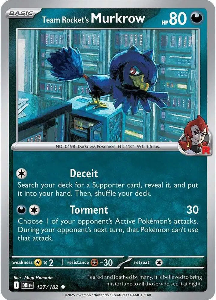 Team Rocket's Murkrow Pokemon • Uncommon • 127/182