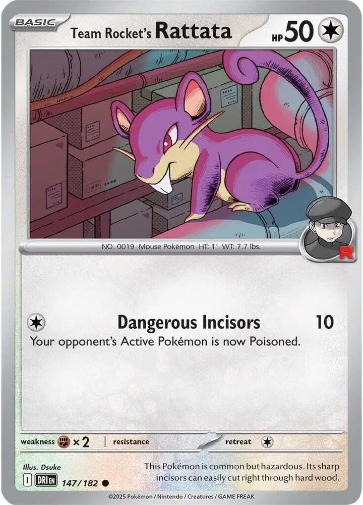 Team Rocket's Rattata Pokemon • Common • 147/182