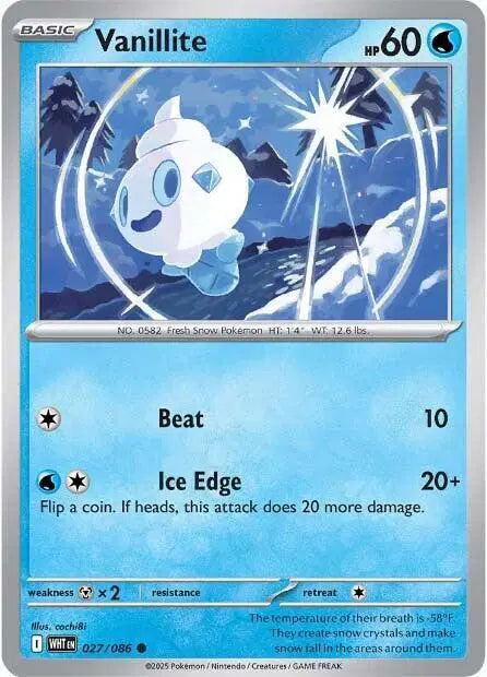 Vanillite Pokemon • Common • 027/086