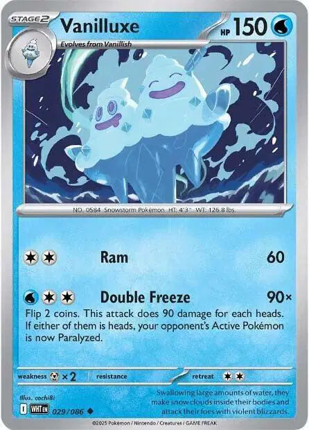 Vanilluxe Pokemon • Uncommon • 029/086