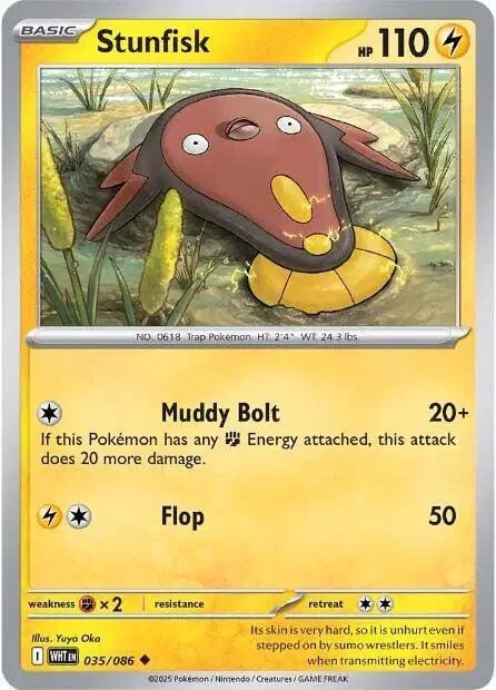 Stunfisk Pokemon • Uncommon • 035/086