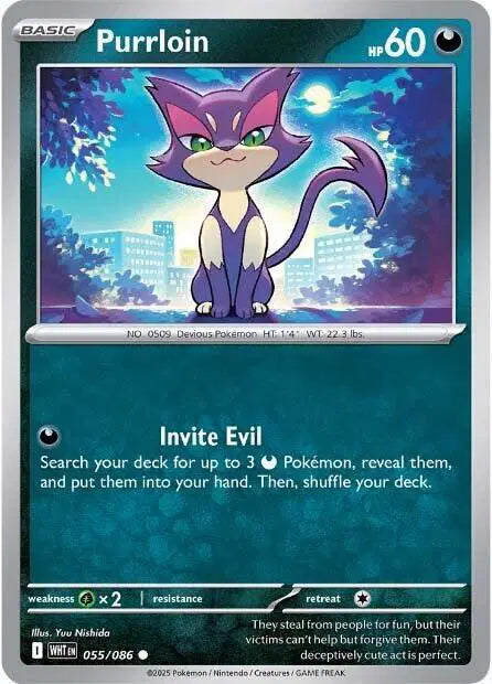 Purrloin Pokemon • Common • 055/086