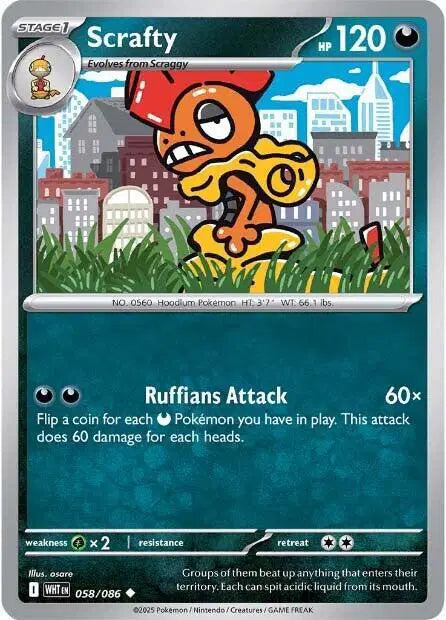 Scrafty Pokemon • Uncommon • 058/086