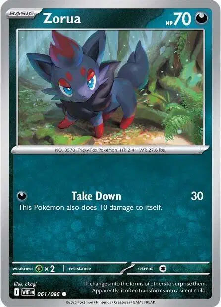 Zorua Pokemon • Common • 061/086