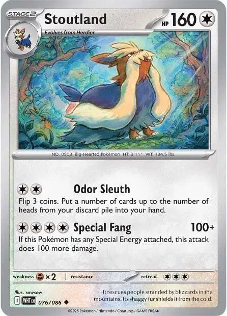 Stoutland Pokemon • Uncommon • 076/086