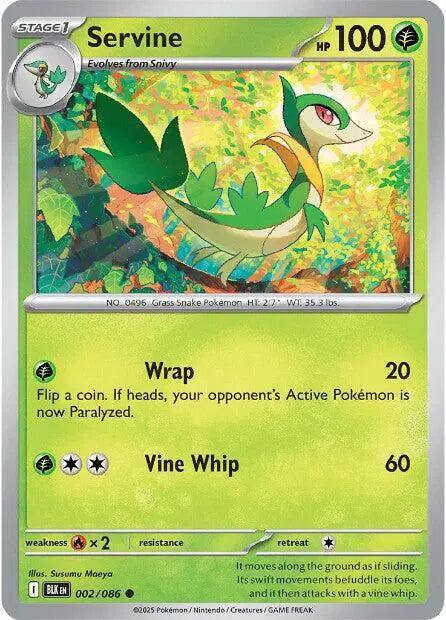 Servine Pokemon • Common • 002/086