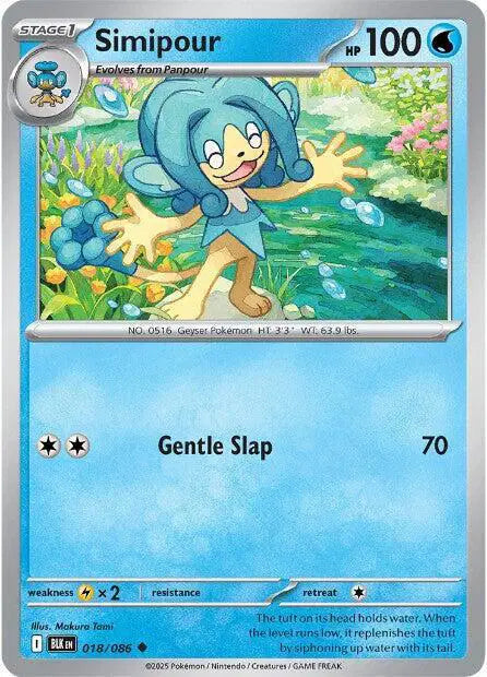 Simipour Pokemon • Uncommon • 018/086